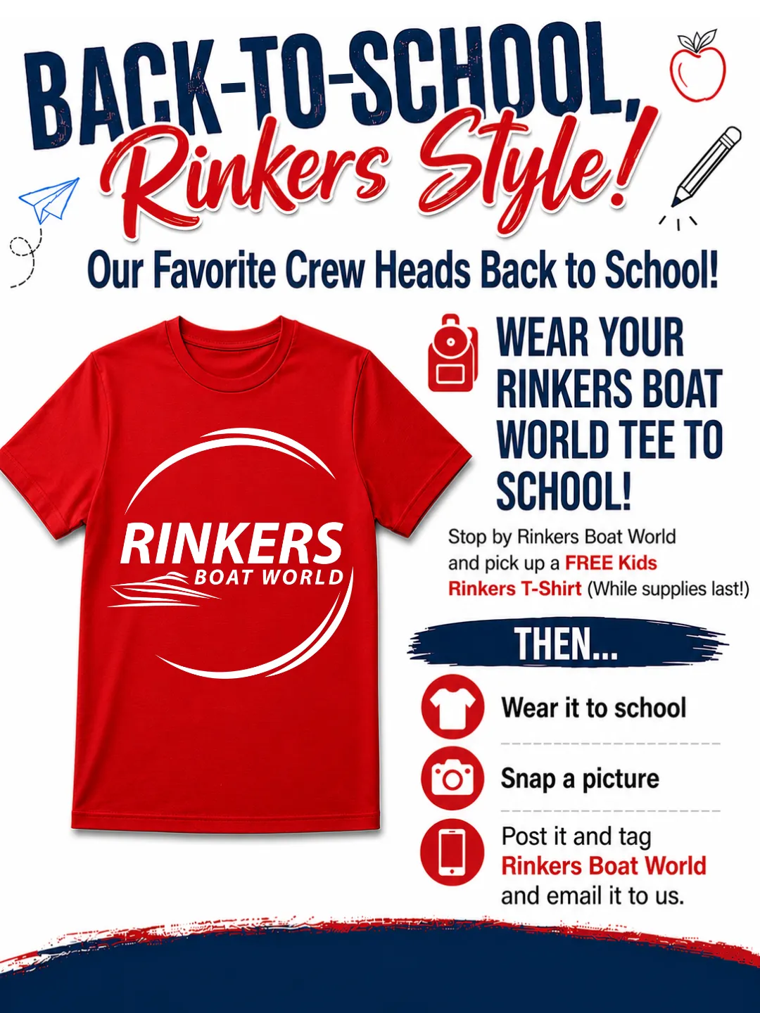Boat Demo Event, Back-to-School Giveaway