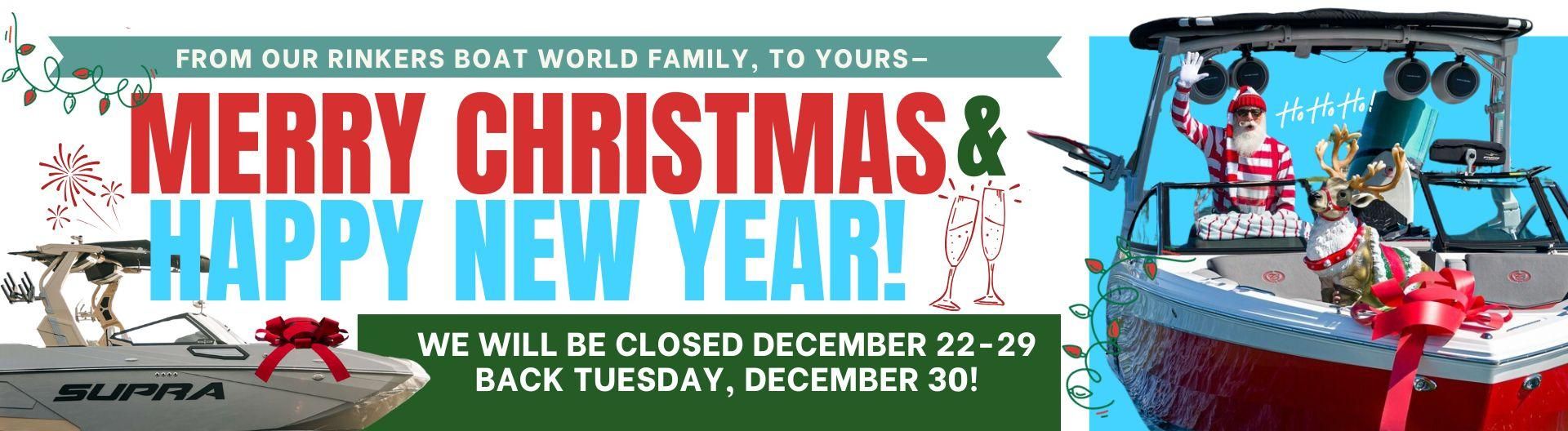 Rinkers Boat World is wishing you and your family a very Merry Christmas.